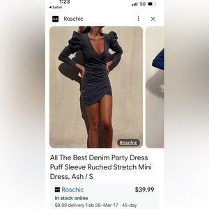 Roshic denim dress size small- NEVER worn! Perfect condition